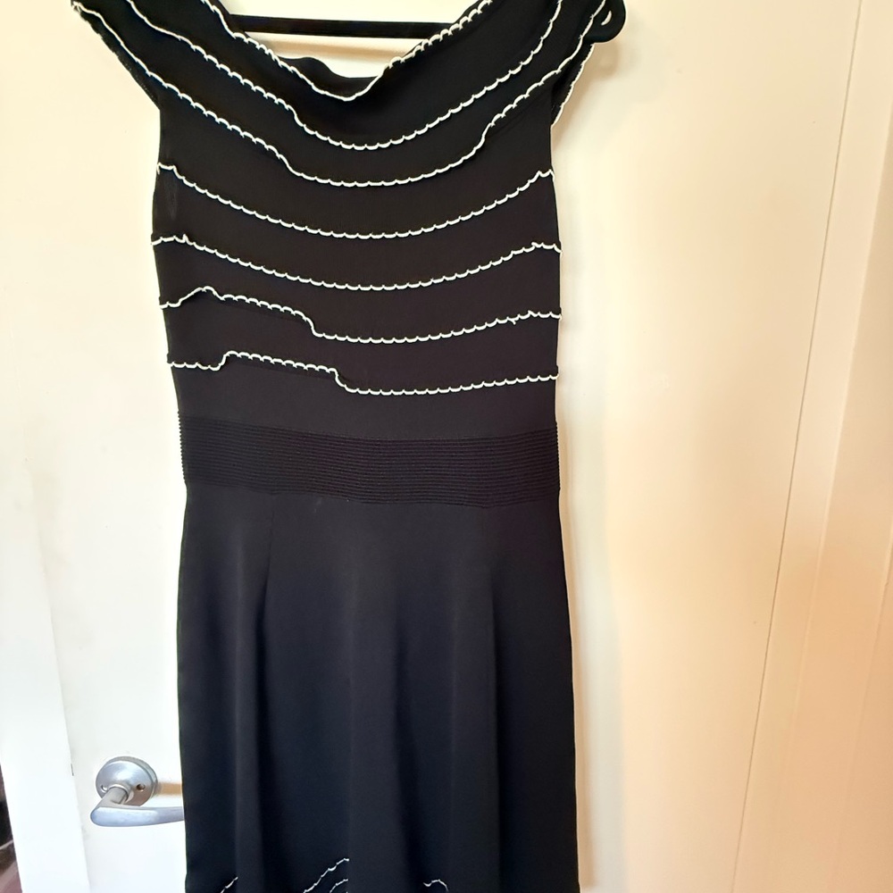 Ted Baker off the shoulder Bardot scalloped dress